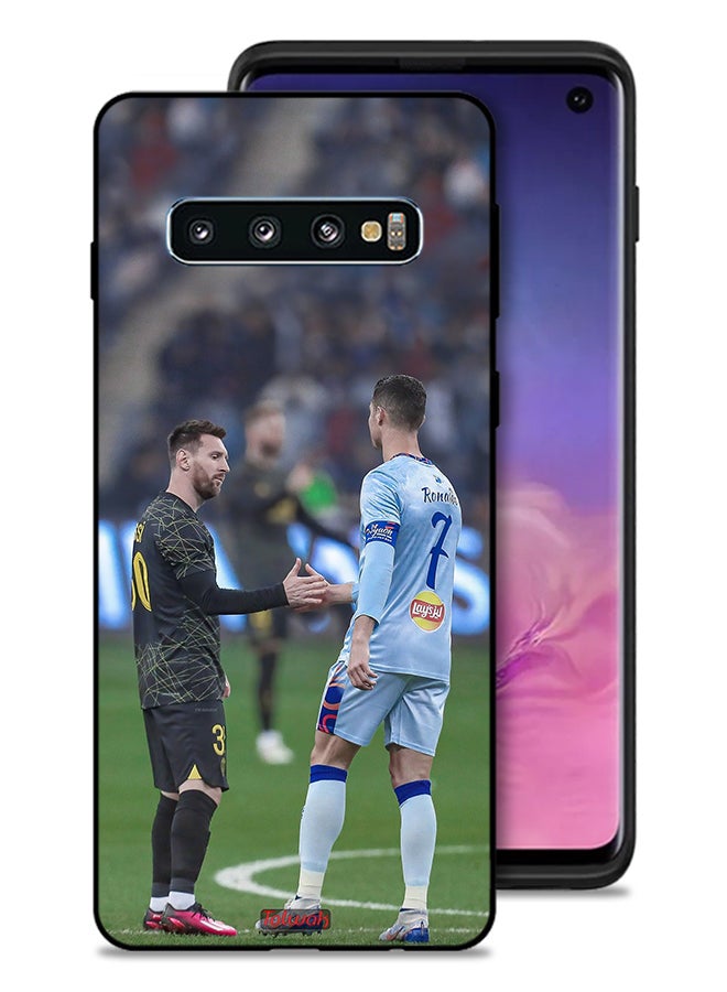 Tolwak Samsung Galaxy S10 Protective Case Cover Messi And Ronaldo - Image 1