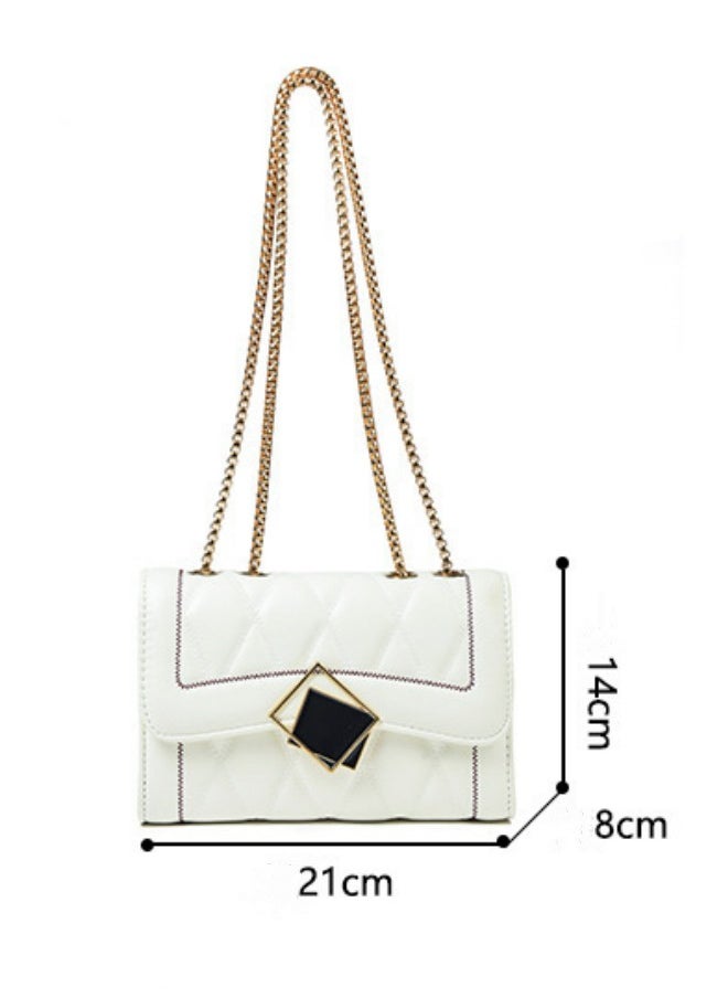WAOKN - Women's Stylish and Elegant Shoulder Bag, Ladies Chain Underarm Bag Sling Bag Side Bag, Solid Color PU leather Chain Tote Bag Handbag Gift Bag - Image 1
