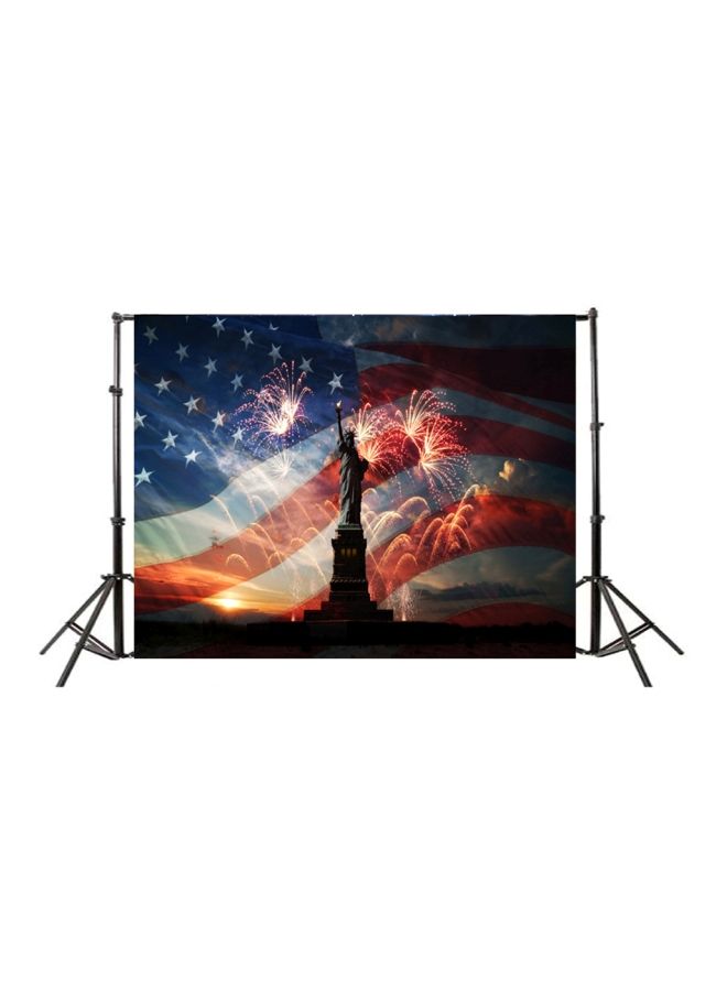 NIBEMINENT Independence Day Printed Photography Background Red/Blue/Yellow  - Image 1
