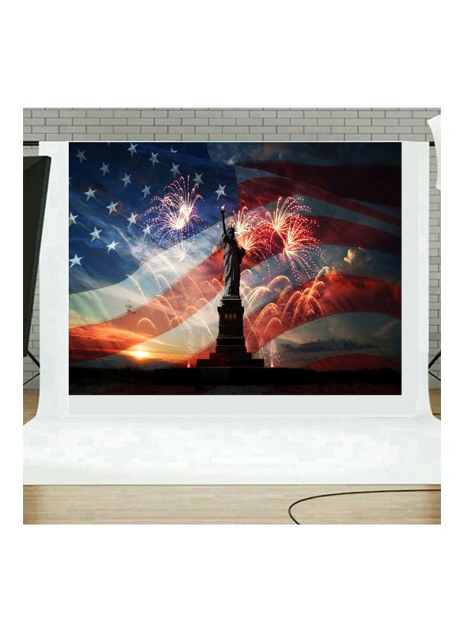 NIBEMINENT Independence Day Printed Photography Background Red/Blue/Yellow  - Image 3