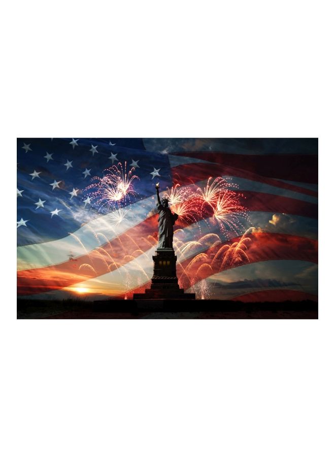 NIBEMINENT Independence Day Printed Photography Background Red/Blue/Yellow  - Image 2