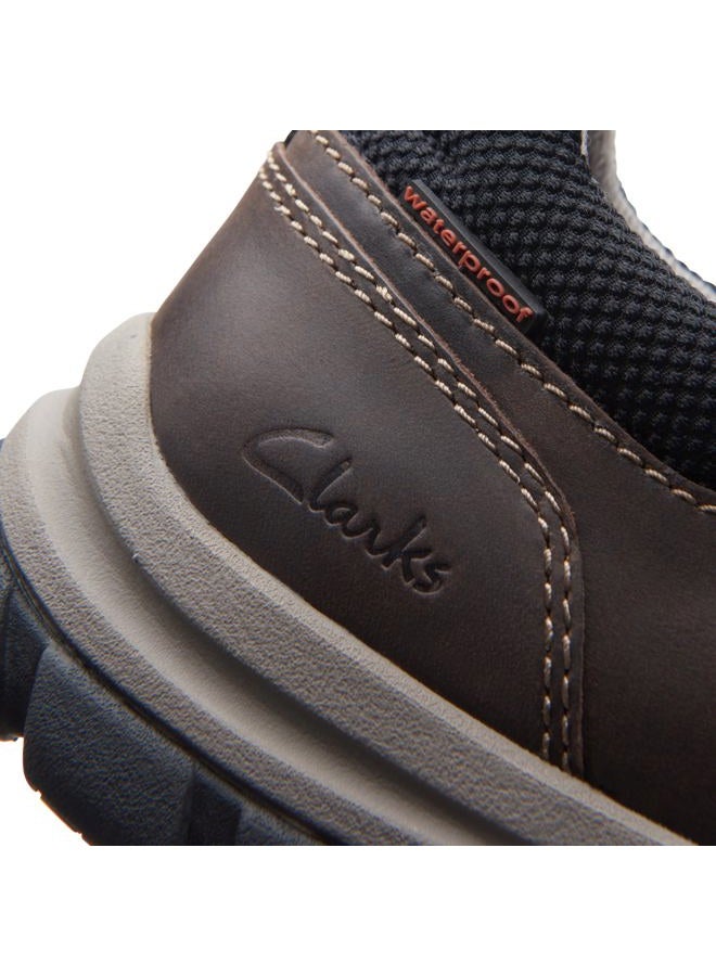 clarks Mens Walpath Step Leather Waterproof Slip-On Sneakers, Dark Brown, 8.5 Wide - Image 2