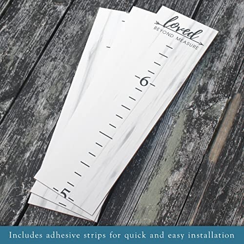 Back40Life Farmhouse Style Wooden Kids Growth Chart Ruler for Boys and Girls (Weathered White - WHT) - Image 2