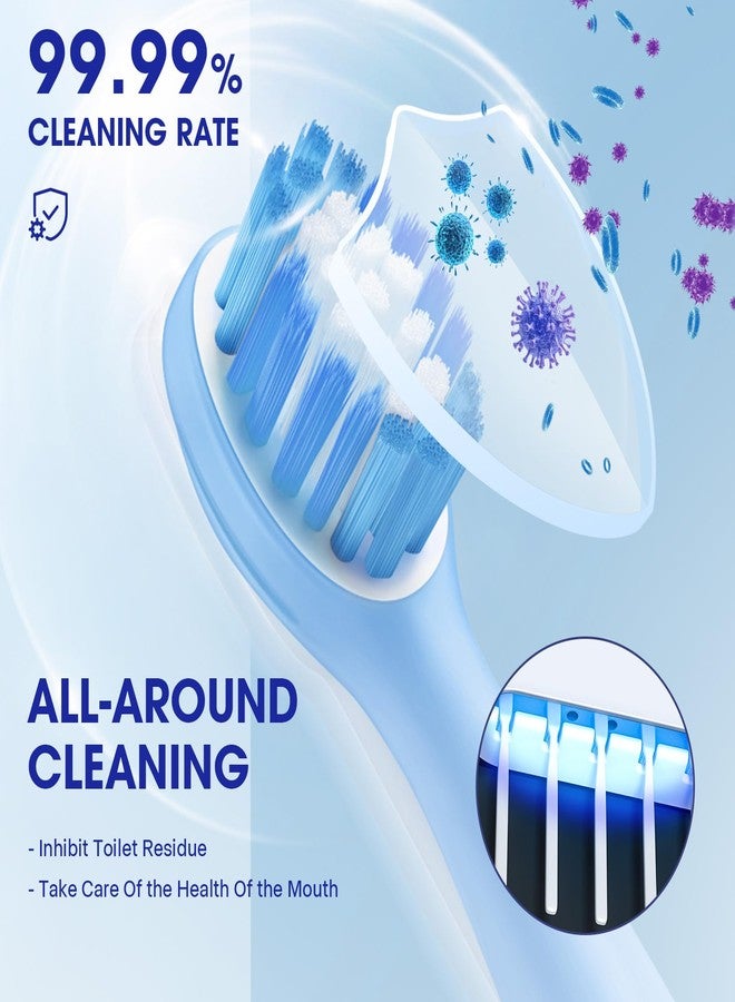 GoLashFun Punch-Free Wall Mounted Bathroom Toothbrush Holder, 5 Toothbrush Slots, Bathroom Toothbrush Sterilizer with Toothpaste Dispenser USB Charging Toothbrush Holder (White) - Image 3
