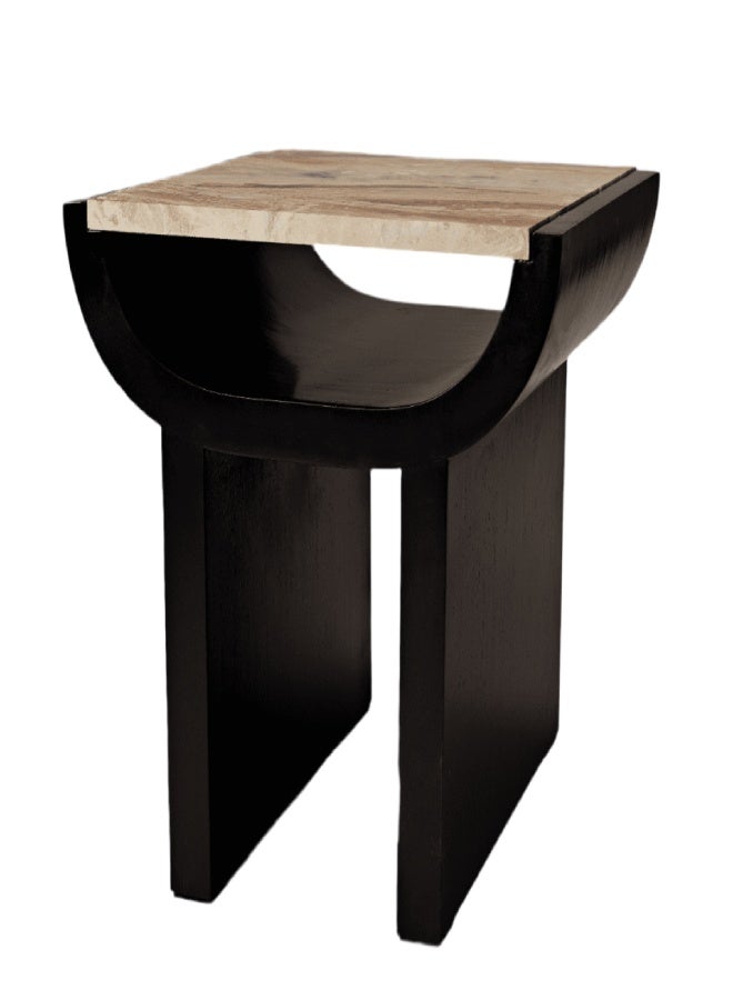 Layers Luna Marble & MDF Side Table – Customizable, 50×50×51 cm (Pre-Order) - Image 1