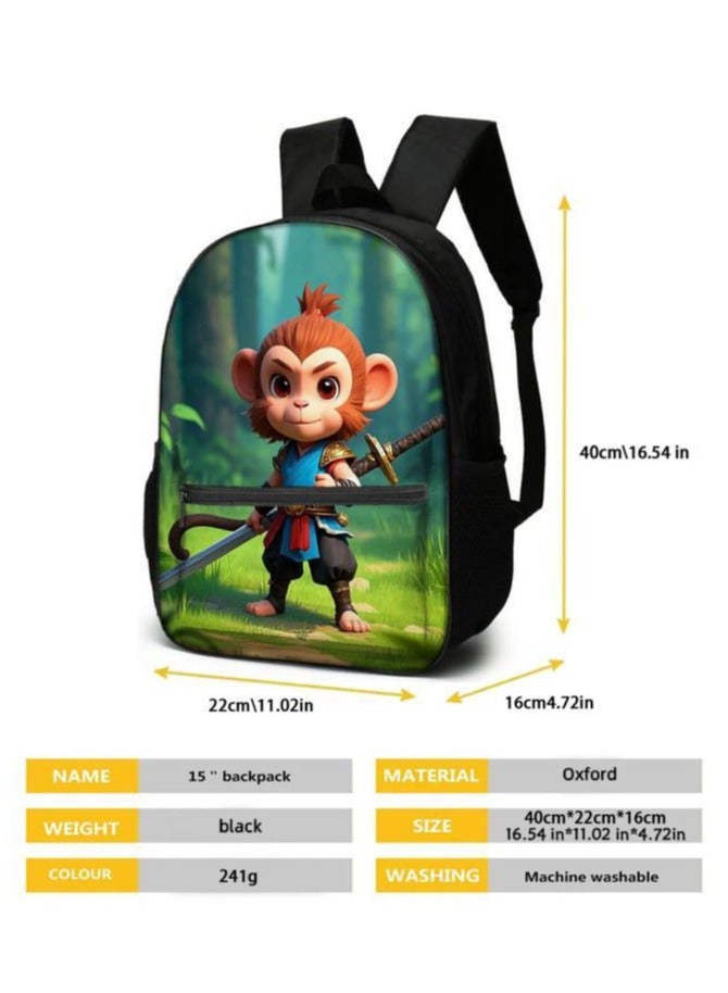 Cartoon three-piece schoolbag with zipper - 406  - Image 5