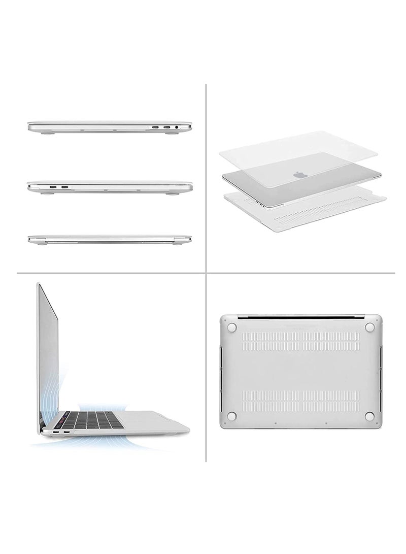 حافظة صلبة متوافقة مع جهاز MacBook Air مقاس 13.6 بوصة إصدار 2024، شريحة M3 A3113 وإصدار 2022، شريحة M2 A2681، حافظة صلبة شفافة بلوري - Image 3