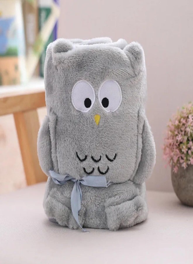 فوي دروب بطانية أطفال فائقة النعومة من فوي دروب، مناسبة للأطفال حديثي الولادة من الجنسين (100 سم × 80 سم)، مصنوعة من الصوف، خفيفة الوزن، لون رمادي. - Image 3