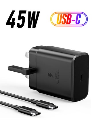 45W Super Fast for Samsung Galaxy S23 Ultra, S23+, S23, S22 Ultra 5G, S22+, S22, S20, S20 FE, S21, S10, A53, A33, A13, A03, M13 USB-C Phone Wall Plug for Samsung - pzsku/ZCD0E9E245FC571EC1FEFZ/45/_/1738233642/f4495aa4-7a59-4f36-8e80-11db50df0c7b