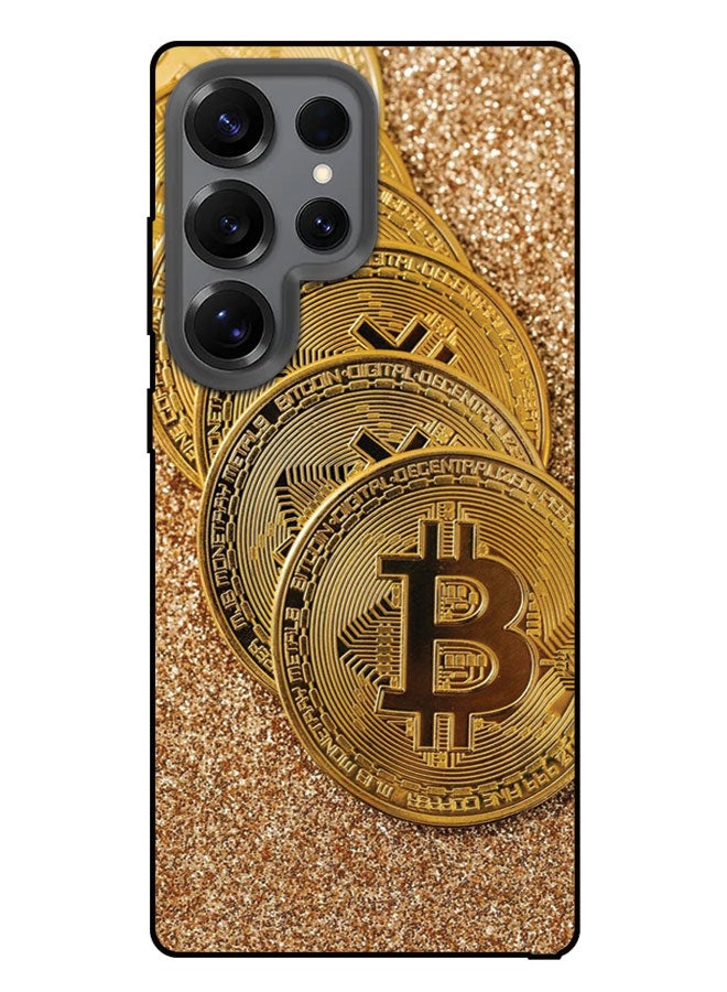 EYE CATCH Printed Protective Case Cover For Samsung Galaxy S25 Ultra-  Gold Blocks - Image 1