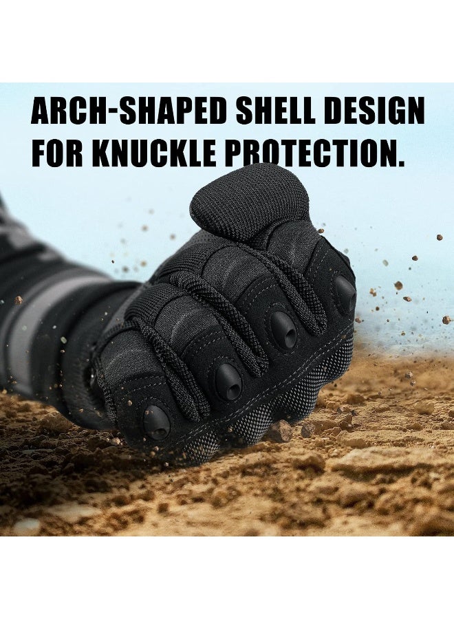 Cierto Motorcycle Gloves For Men | Touch Screen Hard Knuckle Tactical Gloves | Breathable And Anti-Slip Airsoft Gloves  - Image 3