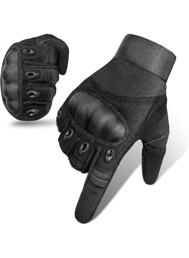 Cierto Motorcycle Gloves For Men | Touch Screen Hard Knuckle Tactical Gloves | Breathable And Anti-Slip Airsoft Gloves  - Image 1