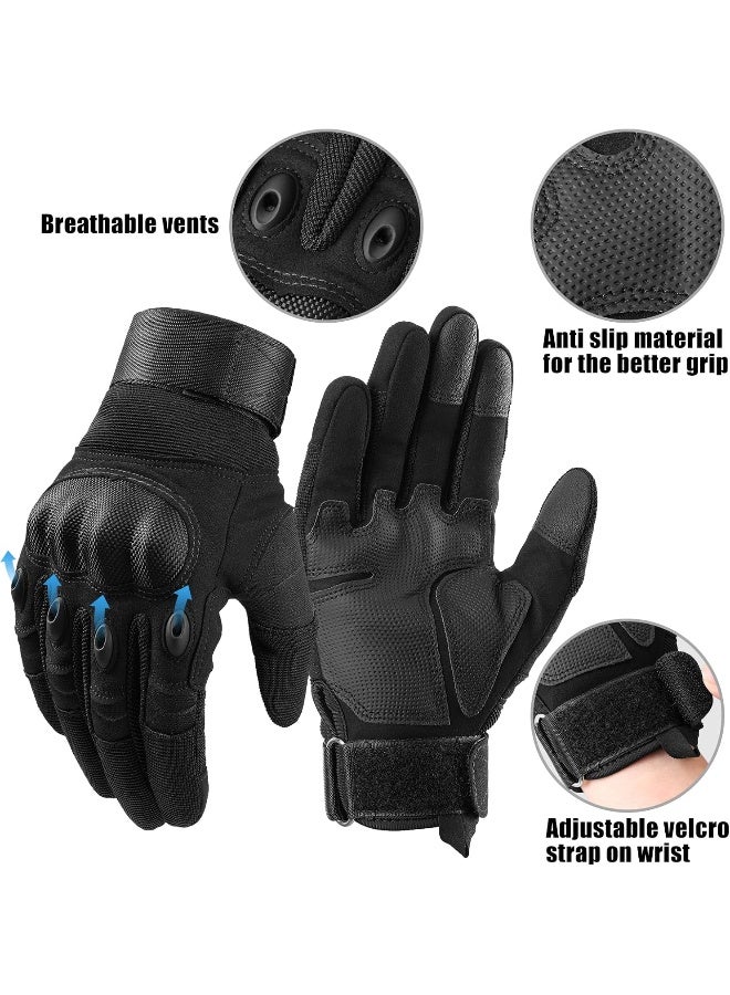 Cierto Motorcycle Gloves For Men | Touch Screen Hard Knuckle Tactical Gloves | Breathable And Anti-Slip Airsoft Gloves  - Image 5