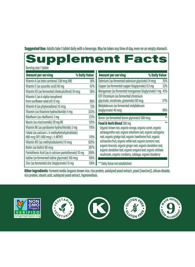 MegaFood Men's 40+ One Daily Multivitamin for Men With Vitamin B, Vitamin D3, Selenium, Zinc & Real Food - Immune Support, Energy Metabolism, and Muscle & Bone Health – Non GMO; Vegetarian - 90 Tabs - Image 3