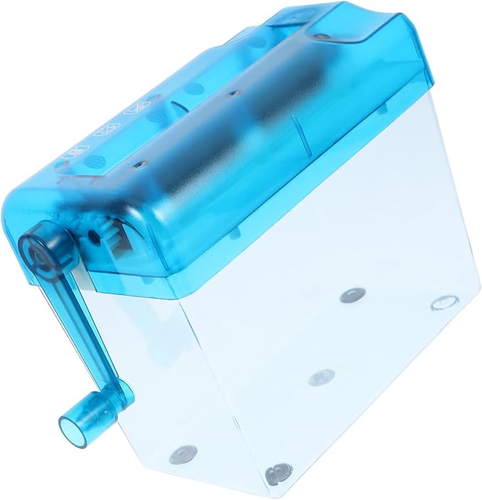 Manual Paper Shredder Portable Handheld for Home Office School Blue Lightweight Wear Resistant - Image 1