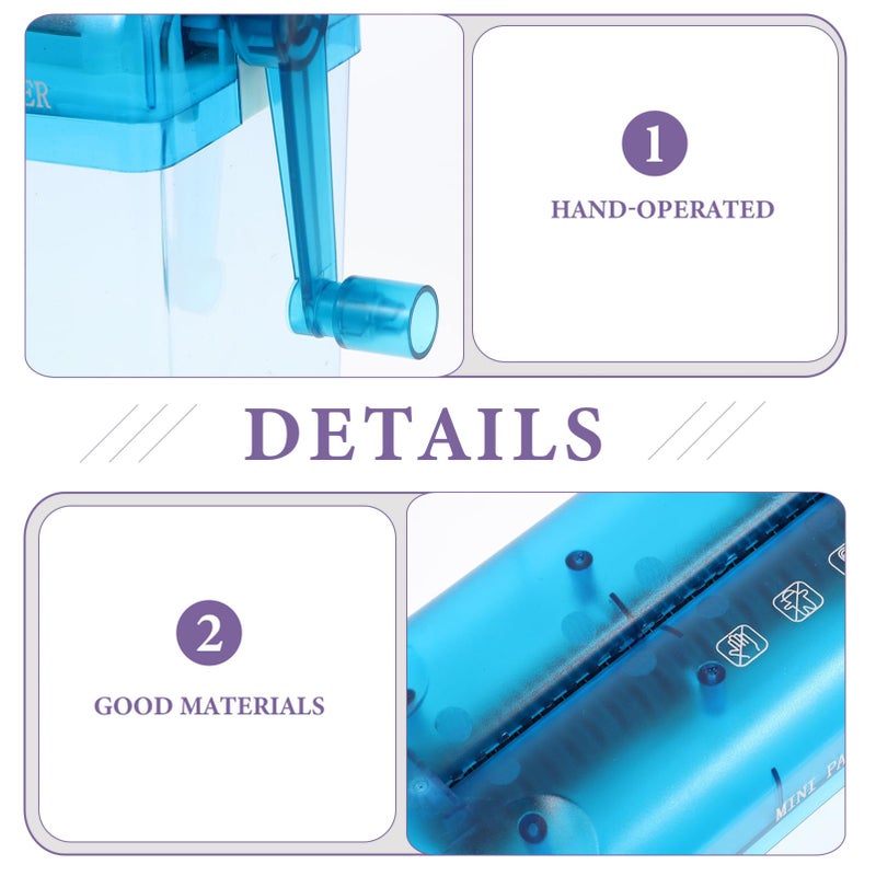 Manual Paper Shredder Portable Handheld for Home Office School Blue Lightweight Wear Resistant - Image 4