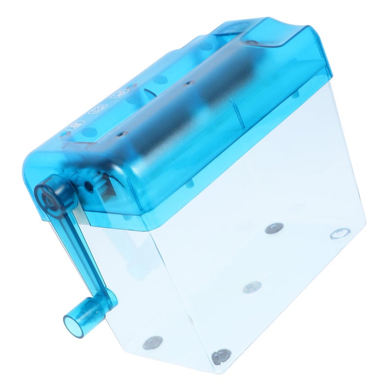 Manual Paper Shredder Portable Handheld for Home Office School Blue Lightweight Wear Resistant - Image 2