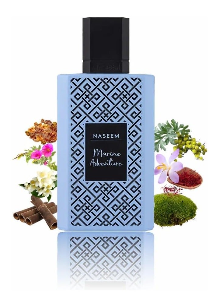 Naseem Marine Adventure Aqua Parfum 50ml | Luxury Perfume For Men | Prestige Collection | Long-Lasting Fragrance | Alcohol-Free Eau De Parfum - Image 1