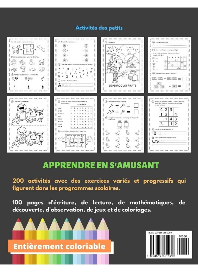 Mon grand cahier d'activités maternelle: de 4 à 6 ans Apprendre en s'amusant 200 activités dans le respect des programmes scolaires cahier de vacances maternelle  - Image 2