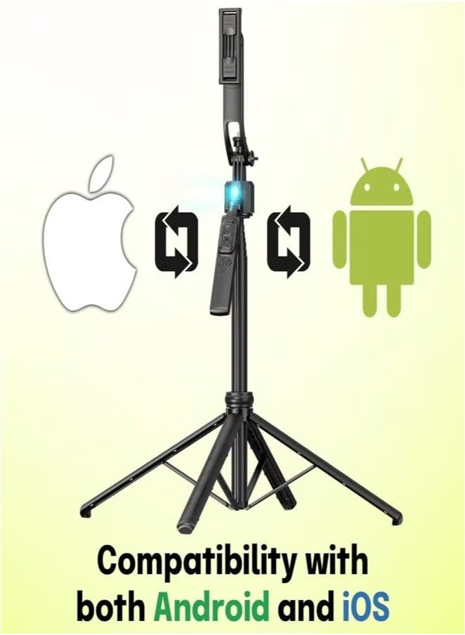 التخطيط A7 AI Face Tracking Tripod with Gesture Control | 360° Rotation Auto Tracking Selfie Stick | Adjustable Tripod Stand for iPhone & Android | Ideal for Vlogging, Video Recording, Content Creation, Live Streaming - Image 4