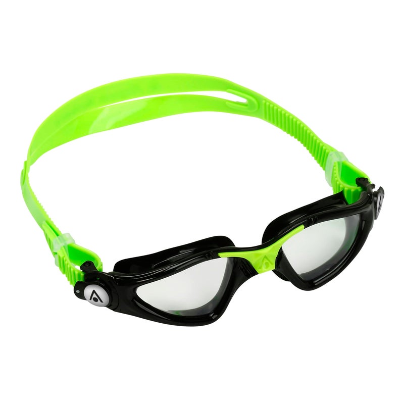 Aqua Sphere Kayenne Junior Children's Swimming Goggles - Black/Lime with Clear Lens