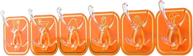 Orange Strong Adhesive Plastic Wall Mount Punch Strips For Kitchen - Image 1