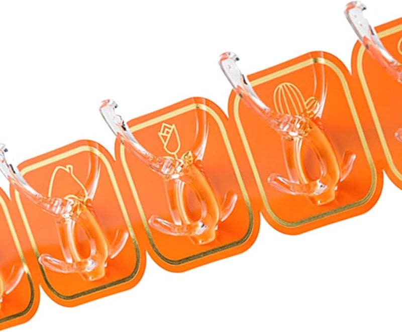 Orange Strong Adhesive Plastic Wall Mount Punch Strips For Kitchen - Image 3