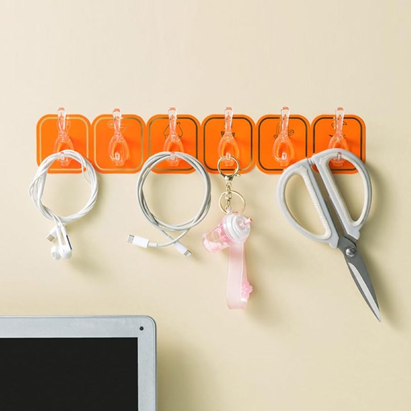 Orange Strong Adhesive Plastic Wall Mount Punch Strips For Kitchen - Image 4