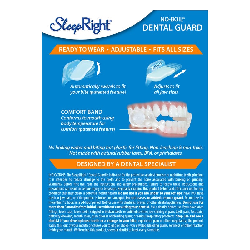 SleepRight SleepRight Ultra-Comfort Dental Guard Mouth Guard to Prevent Teeth Grinding - No Boil - Extra Strong - Image 3