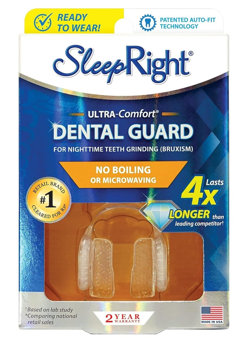 SleepRight - SleepRight Ultra-Comfort Dental Guard Mouth Guard to Prevent Teeth Grinding - No Boil - Extra Strong - Image 1