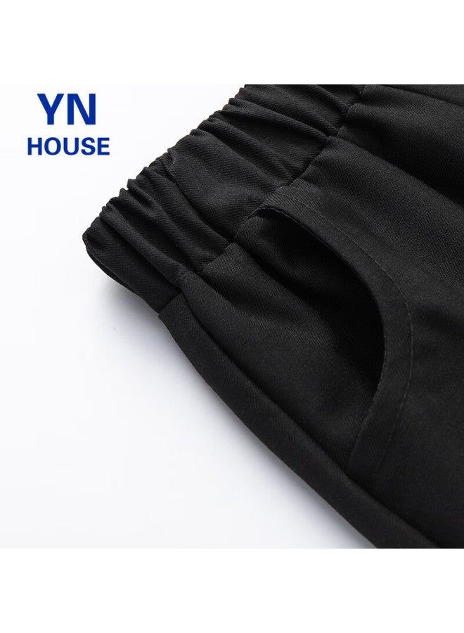 Yinuofang Children's Black Dress Pants And Tie Set, Boys' Dragon Boat Festival Performance Outfit, Straight-leg Trousers For School-age Childre - Image 2