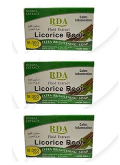 3 Pieces Of Licorice Root Extract Brightening Soap