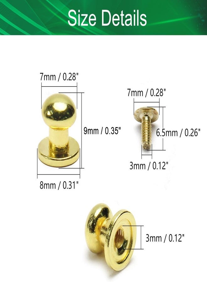 Yinpecly 20pcs Mini Round Knobs 0.28"x0.35" Small Drawer Pulls Handles for Jewelry Box Gift Case Gold - Image 2