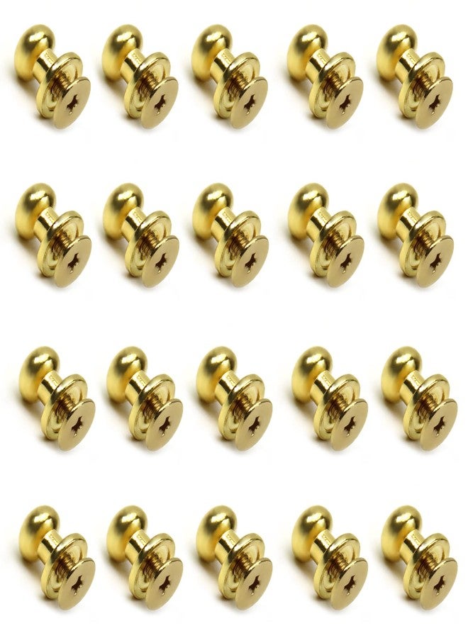Yinpecly 20pcs Mini Round Knobs 0.28"x0.35" Small Drawer Pulls Handles for Jewelry Box Gift Case Gold - Image 1