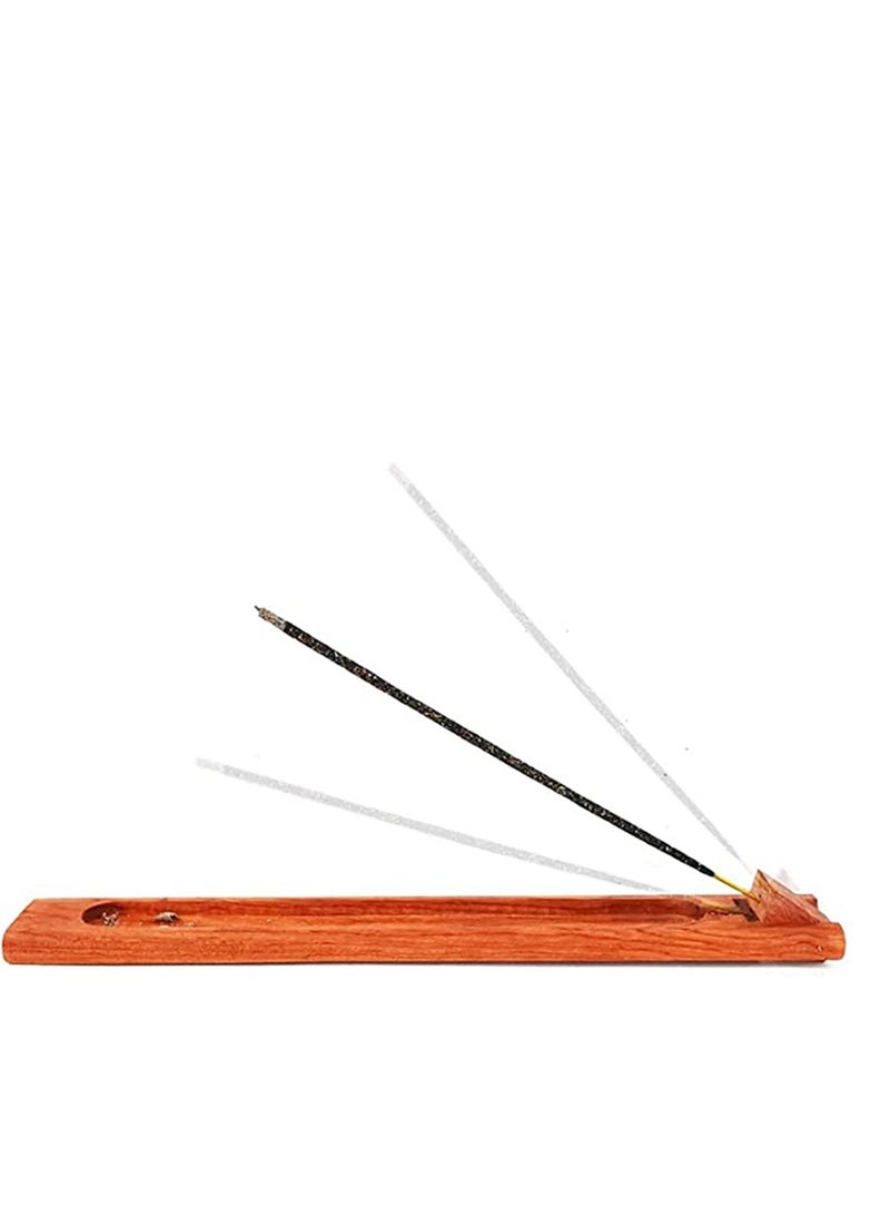 Captaintech Beautiful Handmade Wooden Incense Stick Holder, Premium Incense Holder with Adjustable Angle, Upgraded Insence Holder Wooden, Classic Incense Burner for Incense Cone and Sticks - Image 1