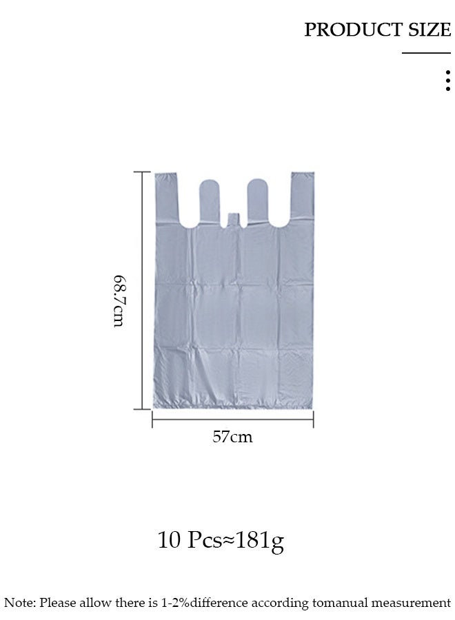 DUNISO مجموعة حقائب تخزين بلاستيكية مكونة من 10 قطع، منظم تخزين خزانة ذو سعة كبيرة، حقائب هزلية متحركة بمقبض محمول، حقائب بضائع الملابس لتغليف الملابس، تخزين الهدايا، شحن القمصان والسراويل - Image 2