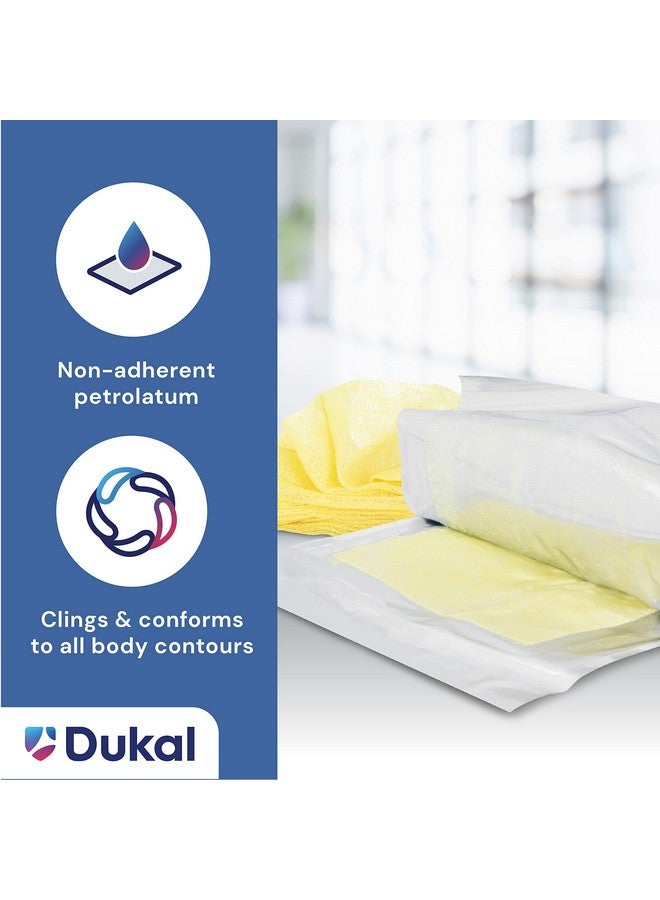 Dukal 215 Alba Xeroform Petrolatum Gauze, Sterile, 4" x 4", Pack of 25 - Image 2