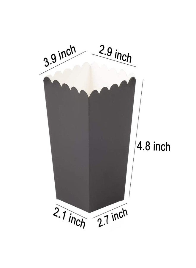 Festiko® 10 Pcs Black Popcorn Boxes, Perfect for Kids' Birthday Parties, Solid Color, Simple Style, 10 Pack - Image 2