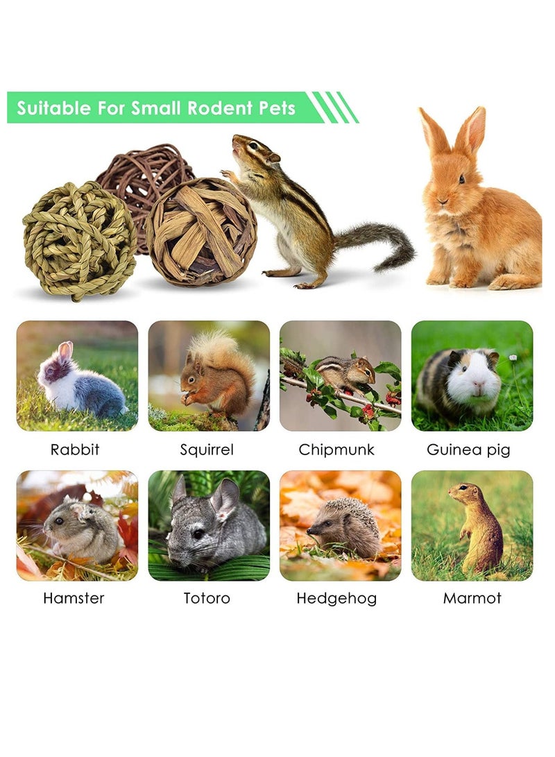 Rabbit Chew Toys, Hamster Toys Natural Apple Wood  s Chewing Toys Bunny Ball Toys Teeth Care Toys for Rabbits  s Squirrel Gerbils Small Rodent Pets Chewing and Playing - Image 3