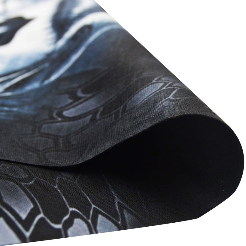 Obacle Sun Dust Wind Protection Tube Bandana Skull Skeleton Face Mask for Men Women - Bike Riding, Motorcycle, Fishing, Cycling - Gray Face Slim - Image 5