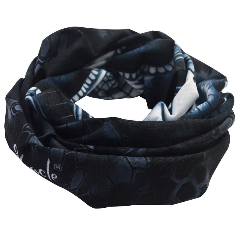 Obacle Sun Dust Wind Protection Tube Bandana Skull Skeleton Face Mask for Men Women - Bike Riding, Motorcycle, Fishing, Cycling - Gray Face Slim - Image 4