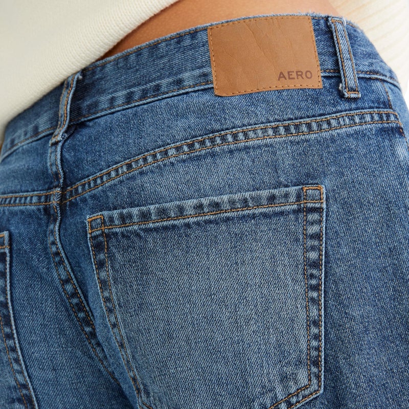 Aeropostale Low-Rise Baggy Wide-Leg Jean, Dark WASH, 12S - Image 4