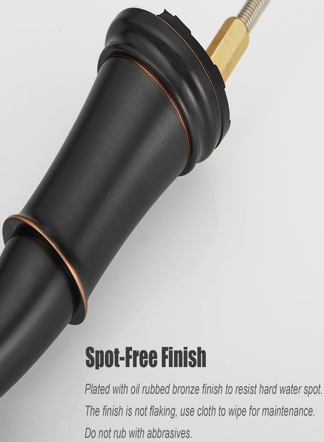 BESy Widespread 8 inch Oil Rubbed Bronze Bathroom Faucet, Two Handles 3 Holes Sink Faucet Waterfall Spout Lavatory Basin Faucets, Vanity Bathroom Sink Faucet with Supply cUPC Lines - Image 5