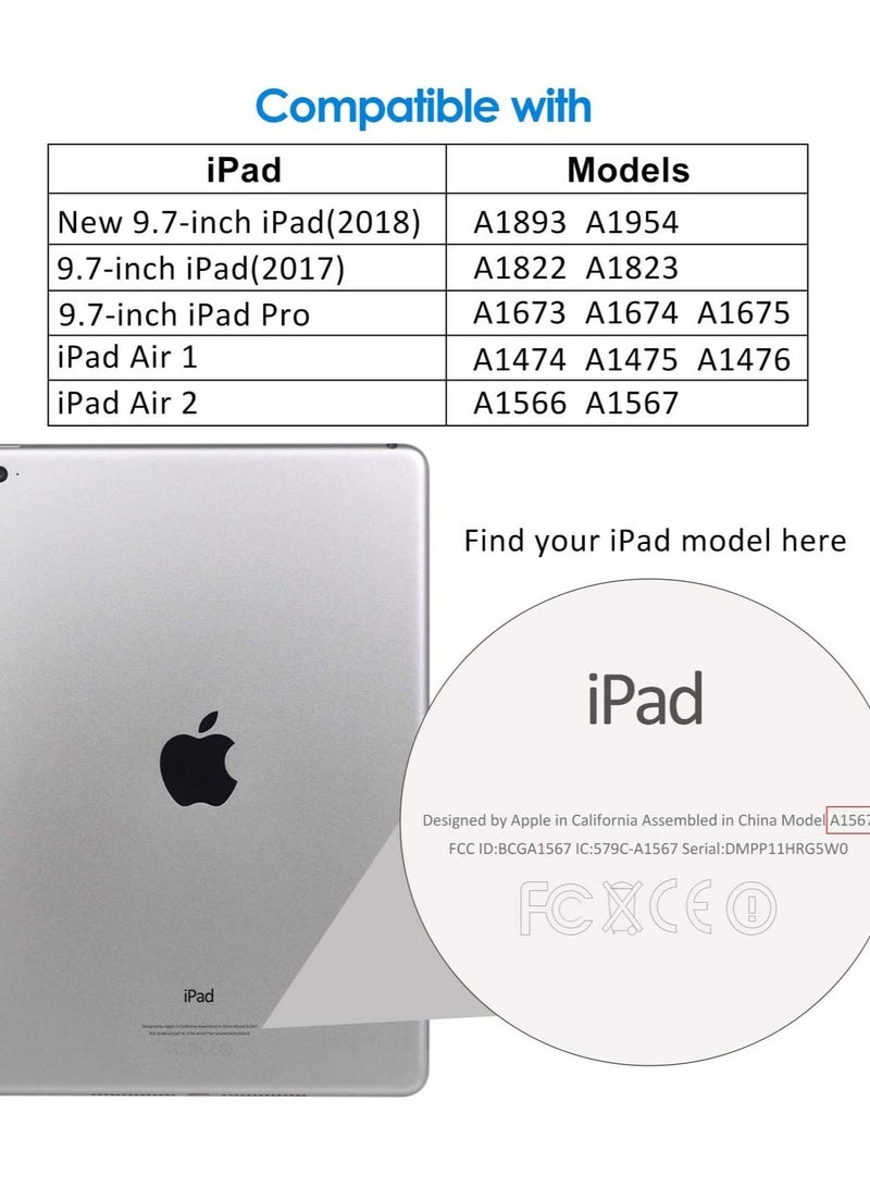 جي تيك واقي شاشة JETech لجهاز iPad (9.7 بوصة ، موديل 2018/2017 ، الجيل السادس / الخامس) ، iPad Air 1 ، iPad Air 2 ، iPad Pro 9.7 بوصة ، فيلم زجاجي مقوى - Image 2