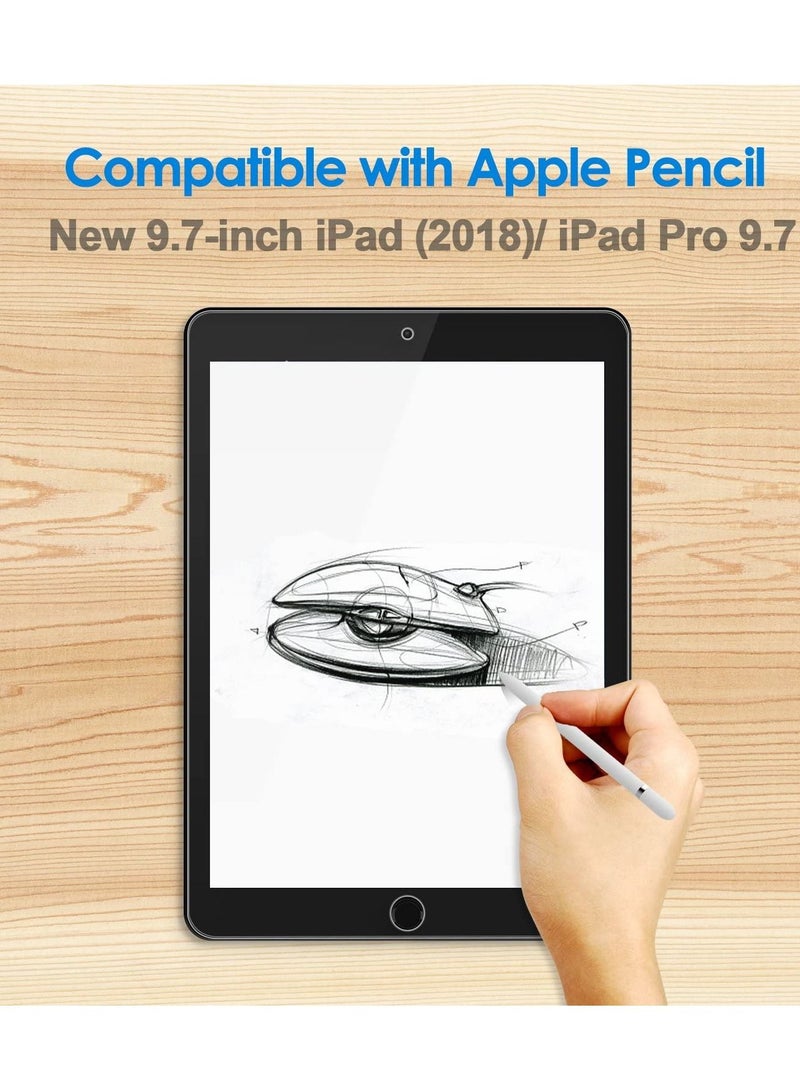 جي تيك واقي شاشة JETech لجهاز iPad (9.7 بوصة ، موديل 2018/2017 ، الجيل السادس / الخامس) ، iPad Air 1 ، iPad Air 2 ، iPad Pro 9.7 بوصة ، فيلم زجاجي مقوى - Image 3
