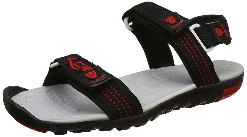 Lancer mens EARTH-1 Black-Red Sport Sandal - 9 UK (EARTH-1BLK-RED-9_Black Red_9) - Image 4