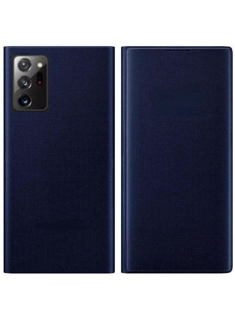 NIBEMINENT Wallet Protective Flip Cover With Stand For Samsung Note 20 Ultra Blue 