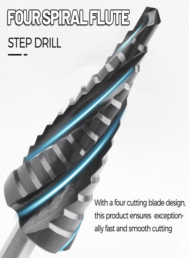 IRONANT Cobalt M35 Step Drill Bit 3/16" to 7/8", TiAlN Coating 4 Spiral Flute Step Bit for Stainless Steel, Metal, Aluminum, Plastic - Image 3