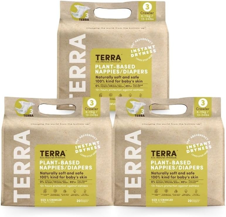 Terra Size 3 Crawler Plant-Based Diapers
