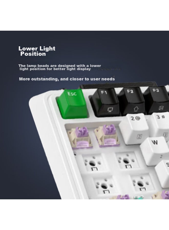 Kzzi K75 Performance Edition Mechanical Keyboard, Wired And Wireless 2.4g Three-mode, Gasket Structure, Full Anti-ghosting, 75-key Layout, Pbt Keycaps, Rgb Backlight, Time Machine Edition, Encounter Switch - Image 2